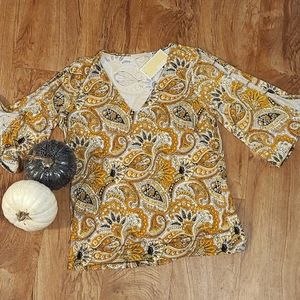 Michael Michael Kors paisley print top in size S.